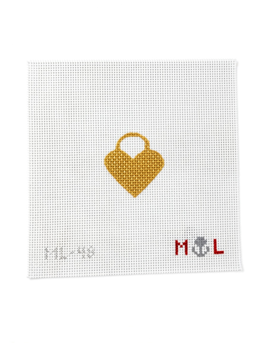 Gold Heart Bag Tag