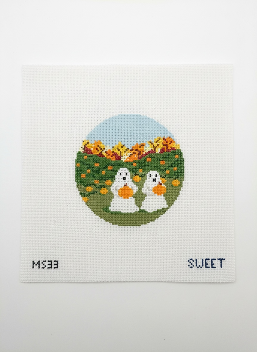 Ghosts Picking Pumpkins