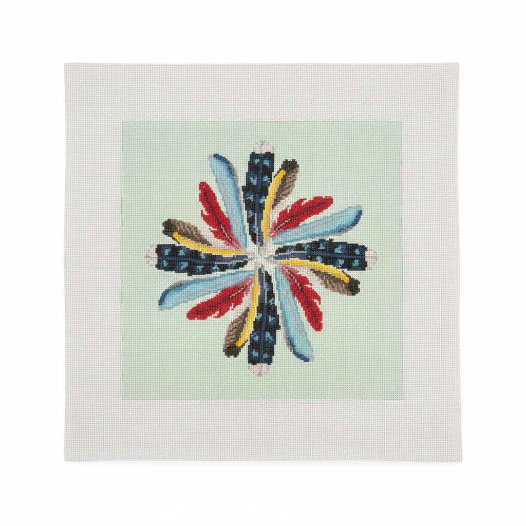 Backyard Feathers Pillow