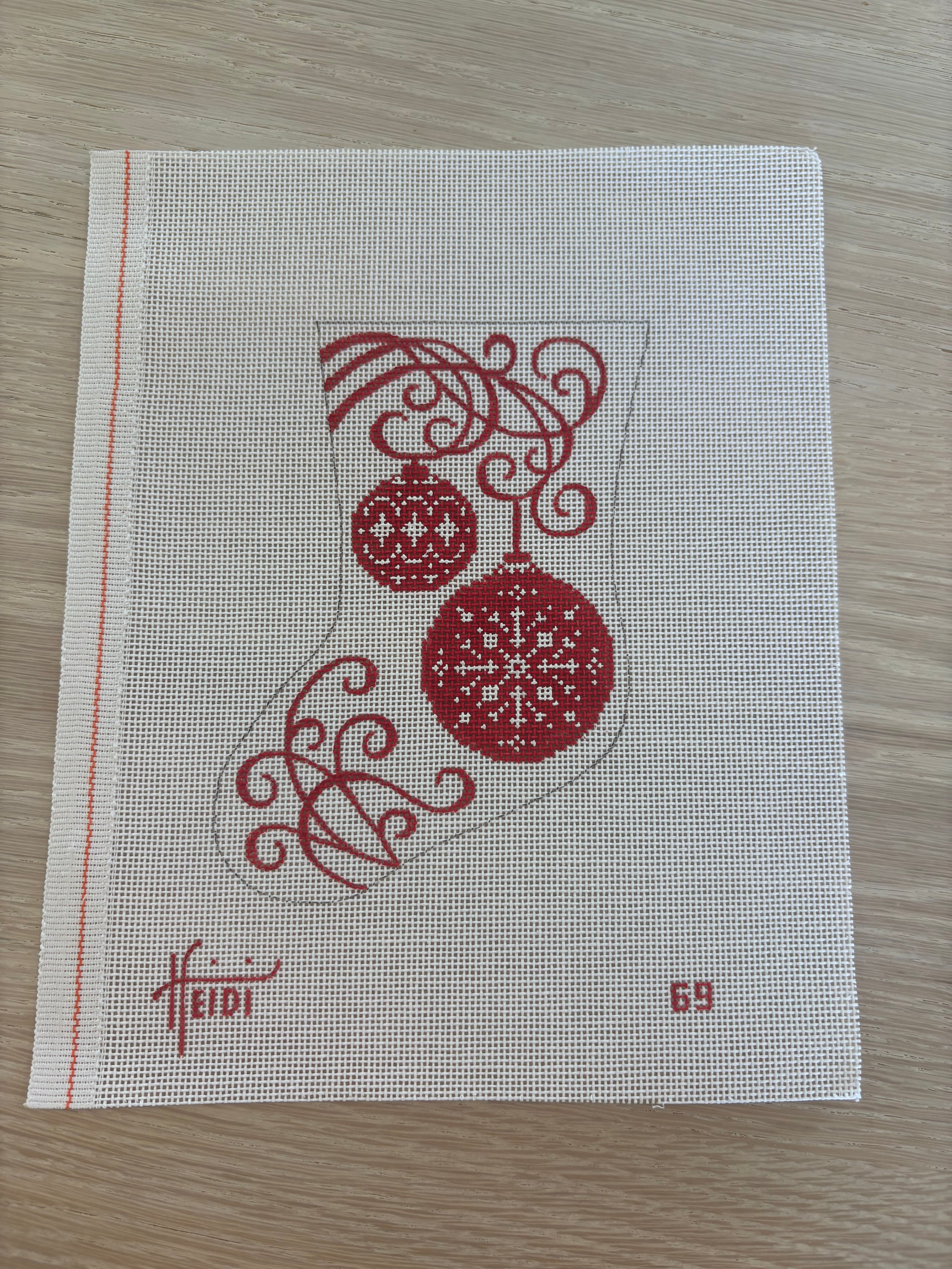 Red Ornament Stocking