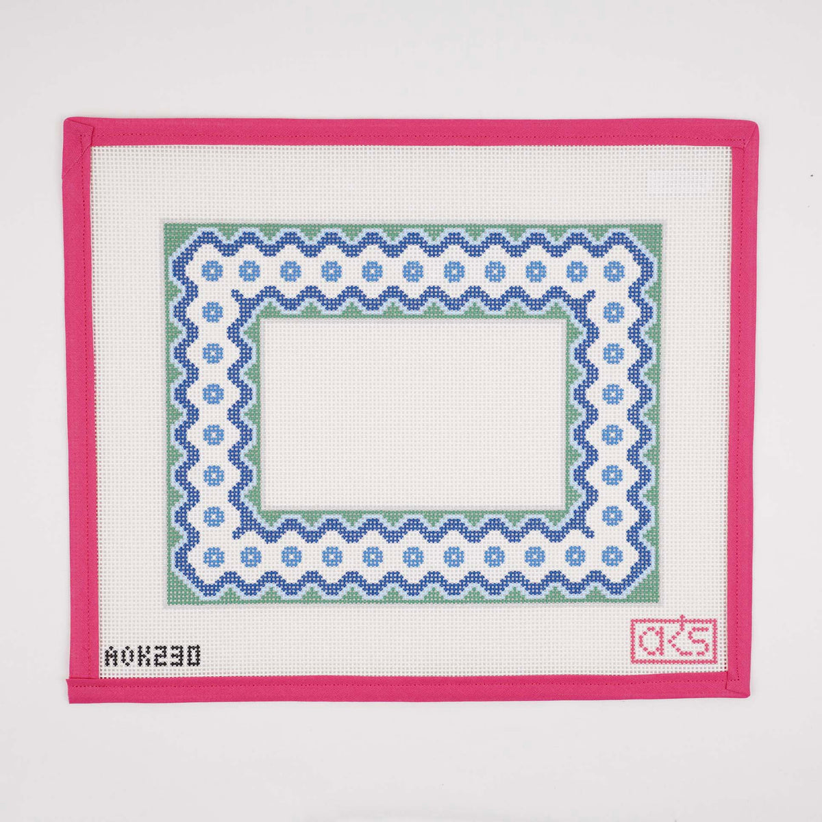 TRUNK -Ric Rack Picture Frame Blue and Green, 4 x 6