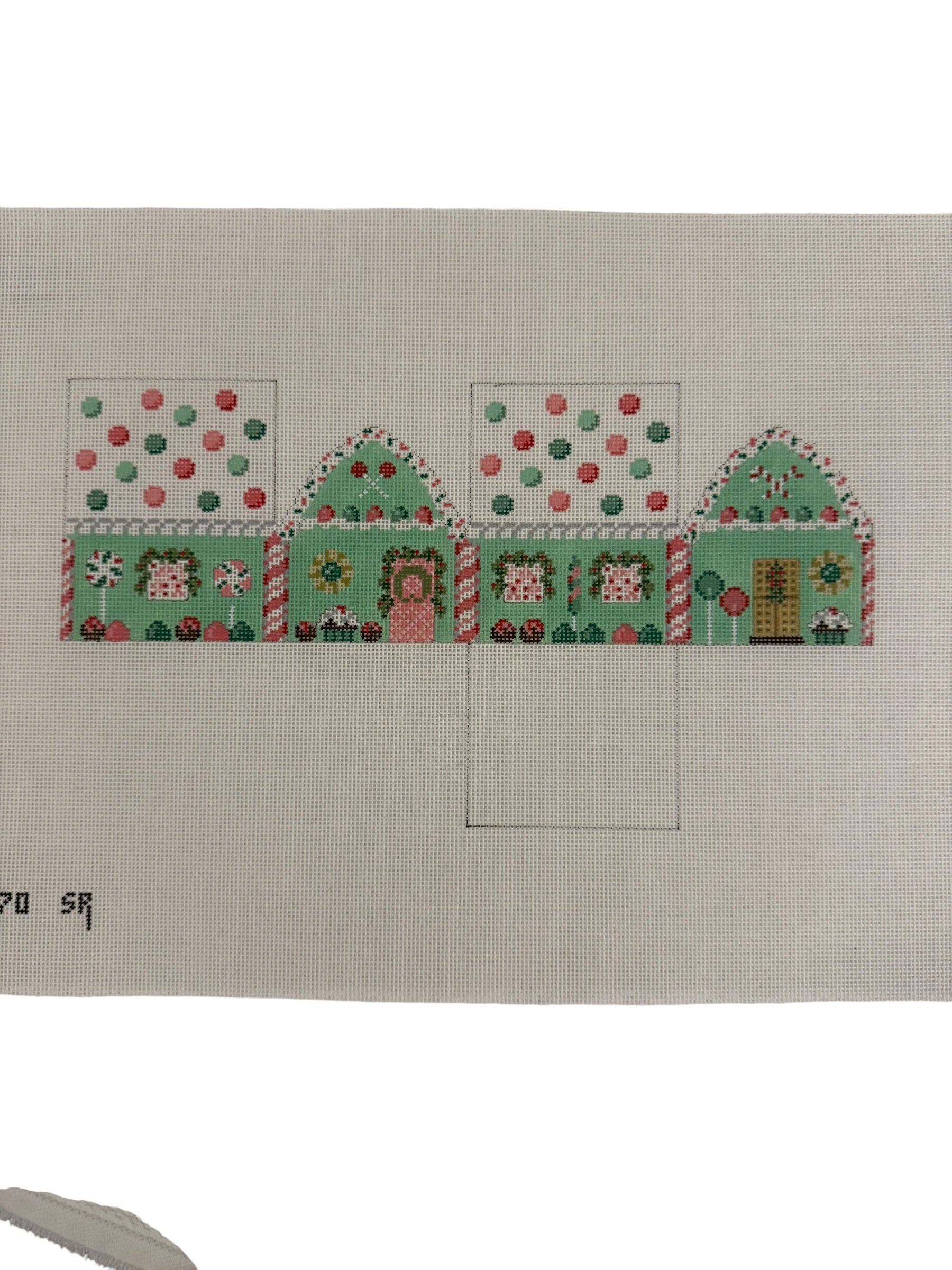 Pink & Green Mints, 3D Gingerbread House