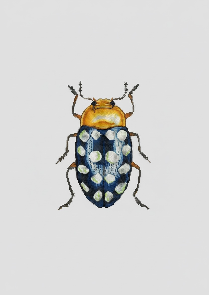 Little Bugs - Blue w/White Dots