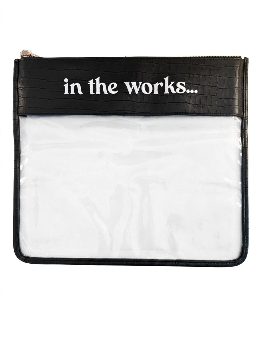 In The Works Project Bag - Black Croc