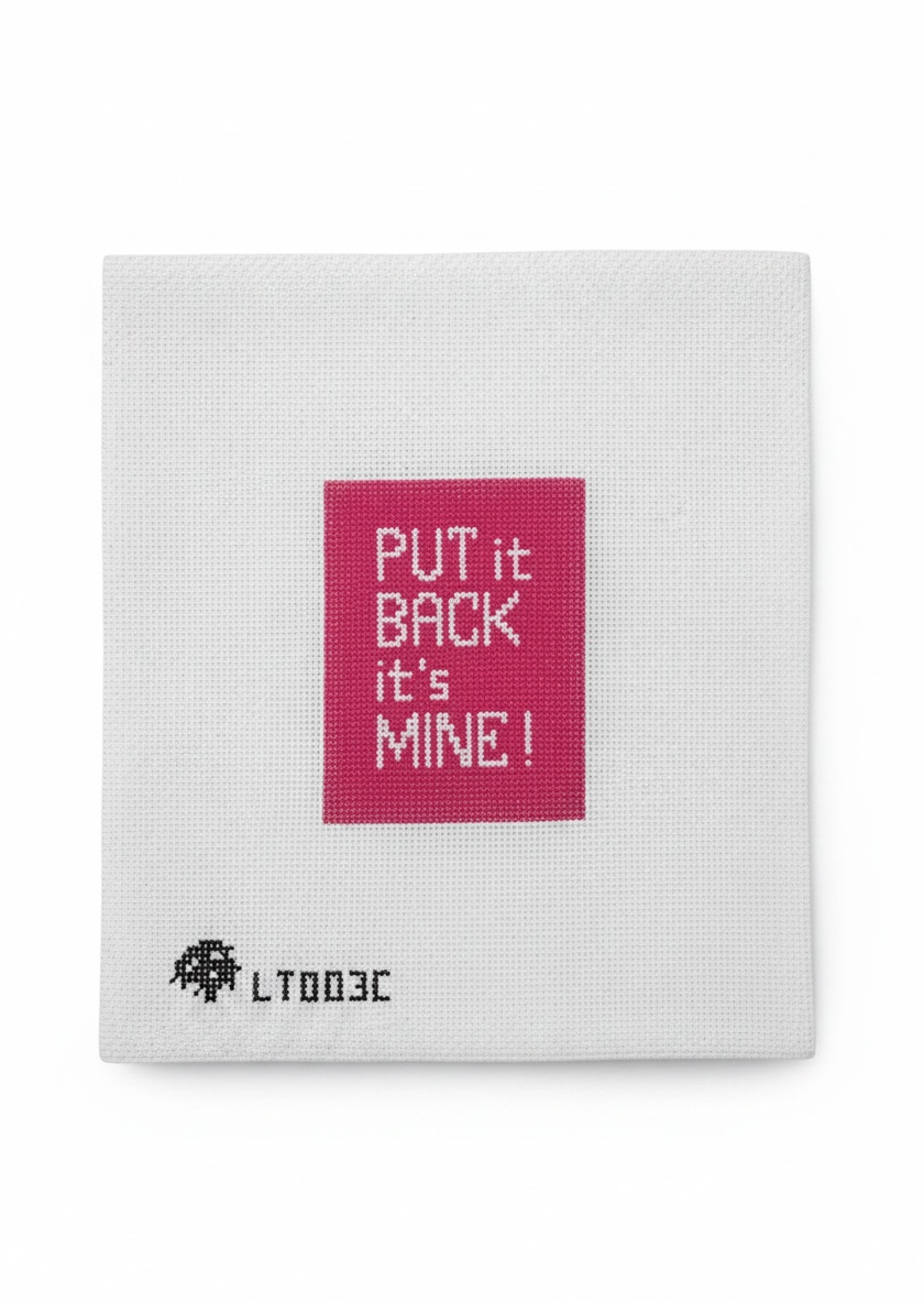 Put Me Back Pink Luggage Tag