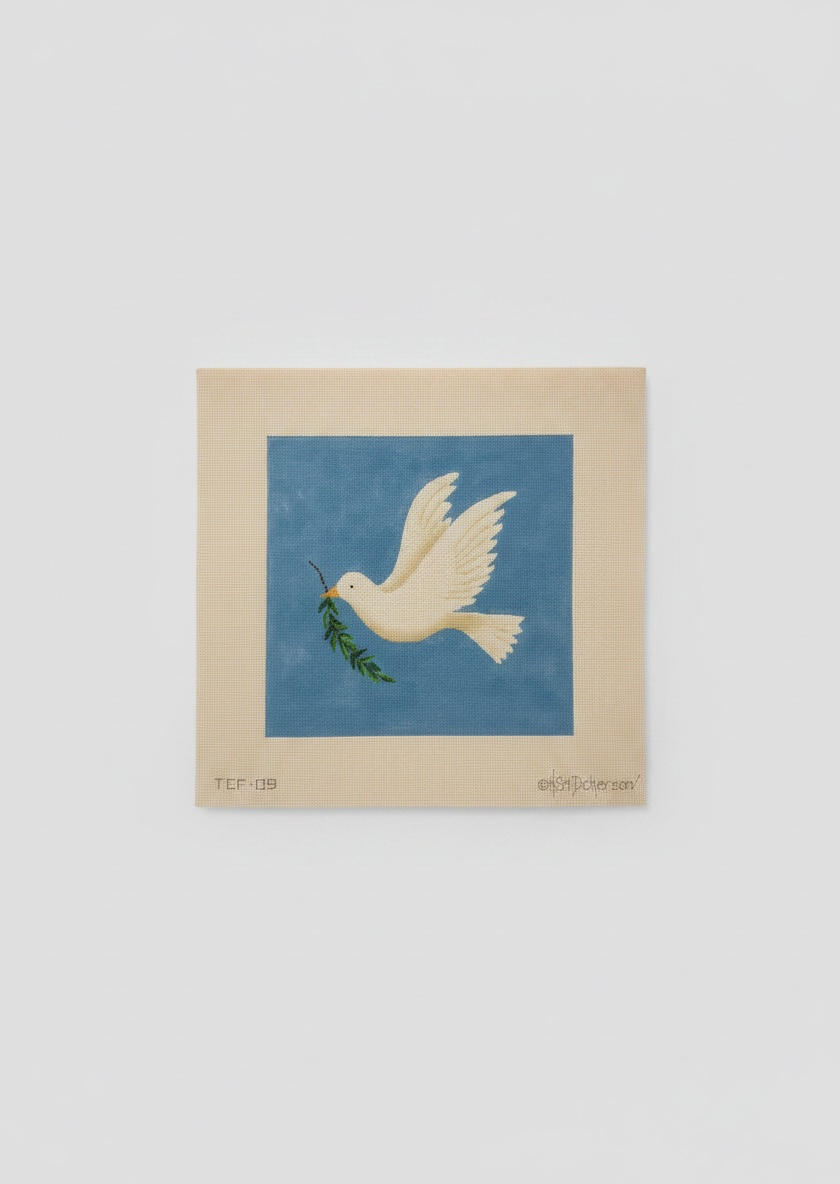 White Dove with Olive Branch