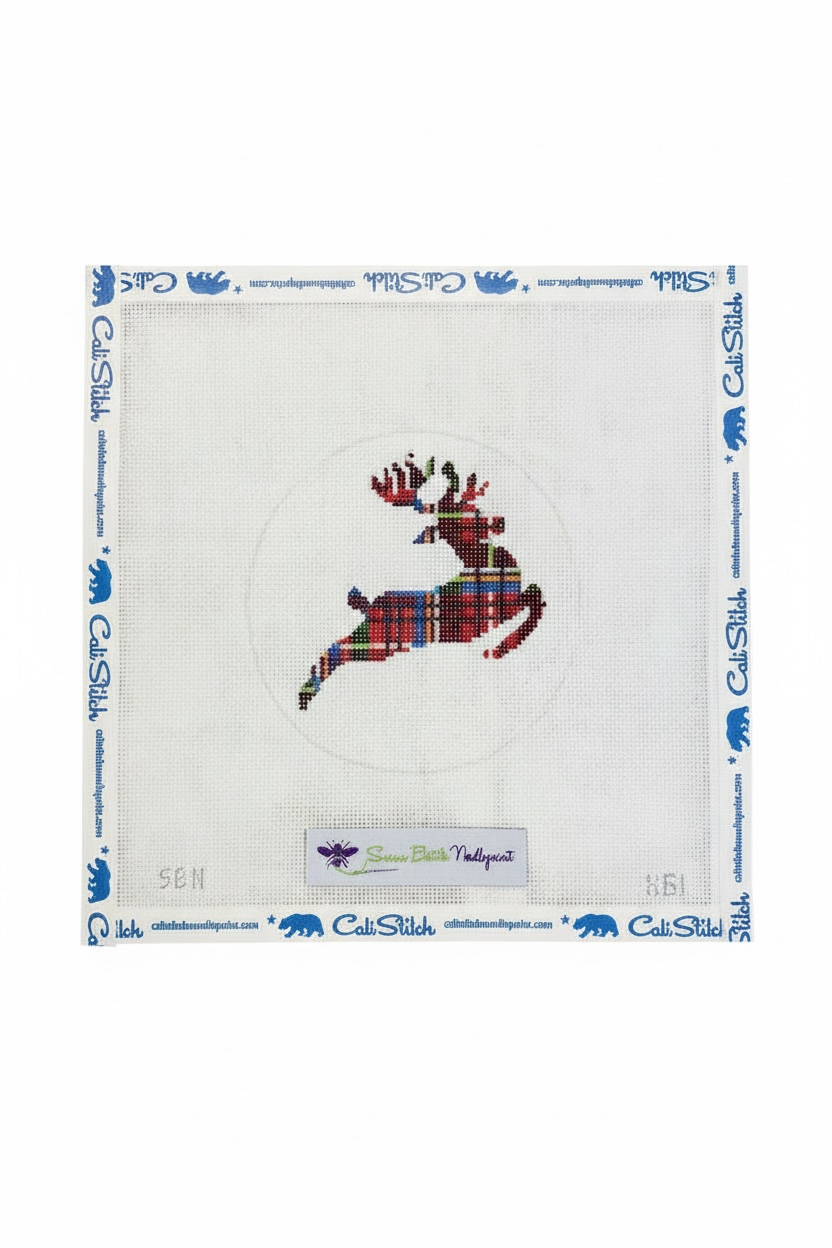 Plaid Reindeer Ornament