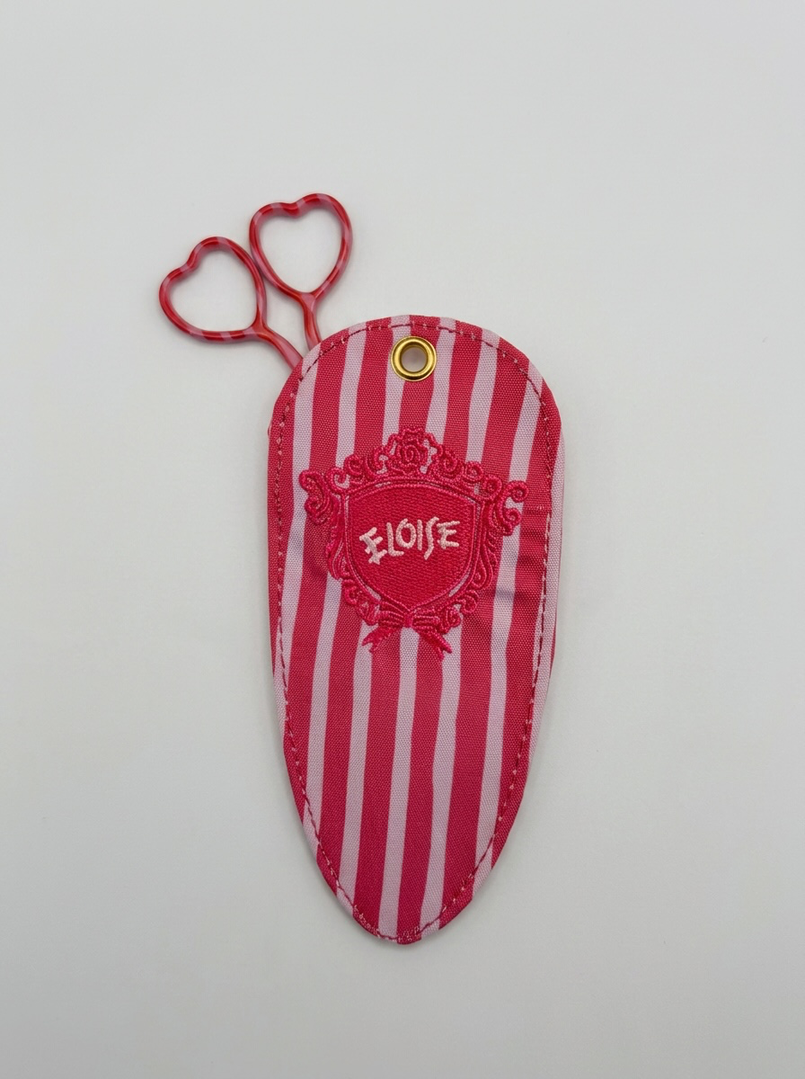 Eloise Stripe Heart Scissors and case