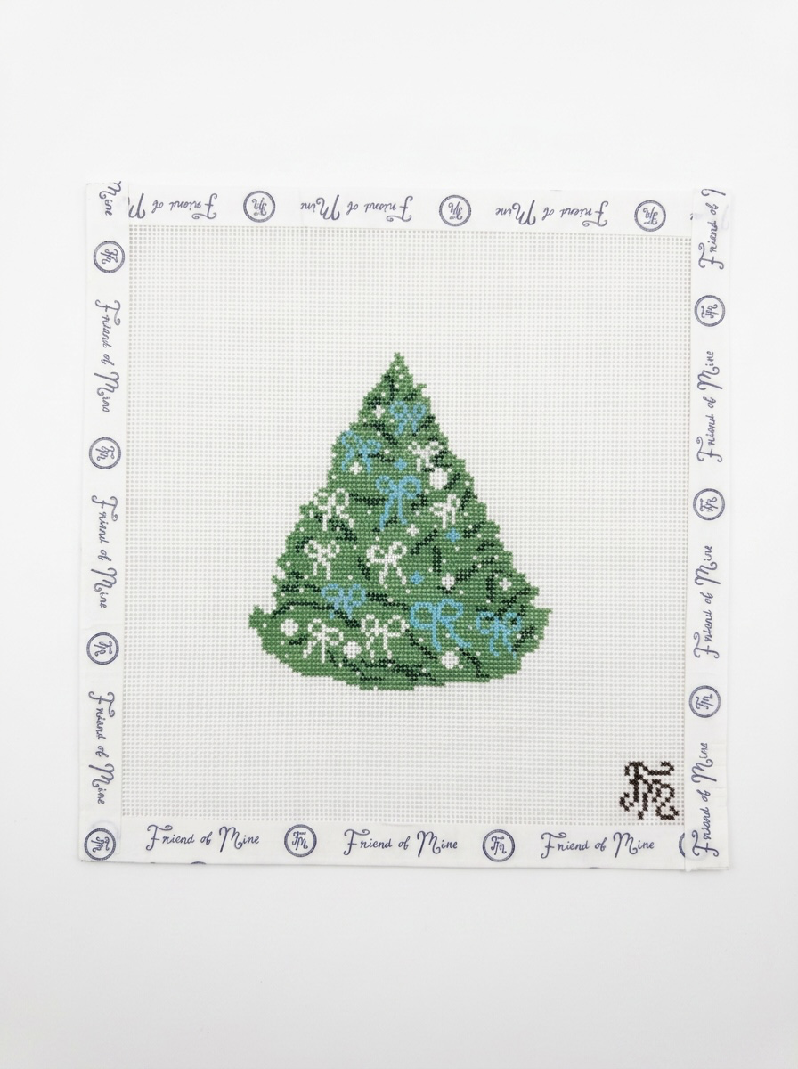 Blue and White Christmas Tree