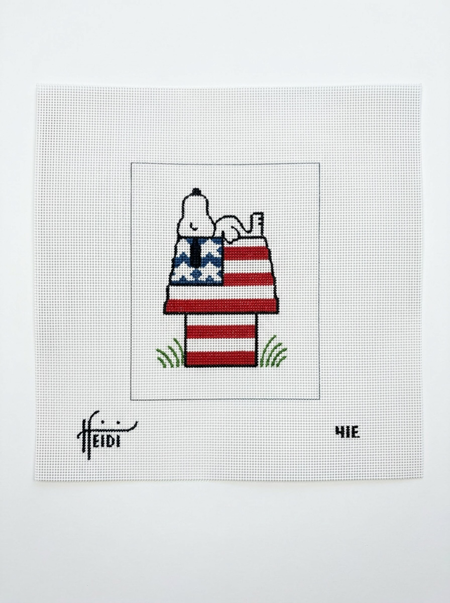 Snoopy on Flag Doghouse
