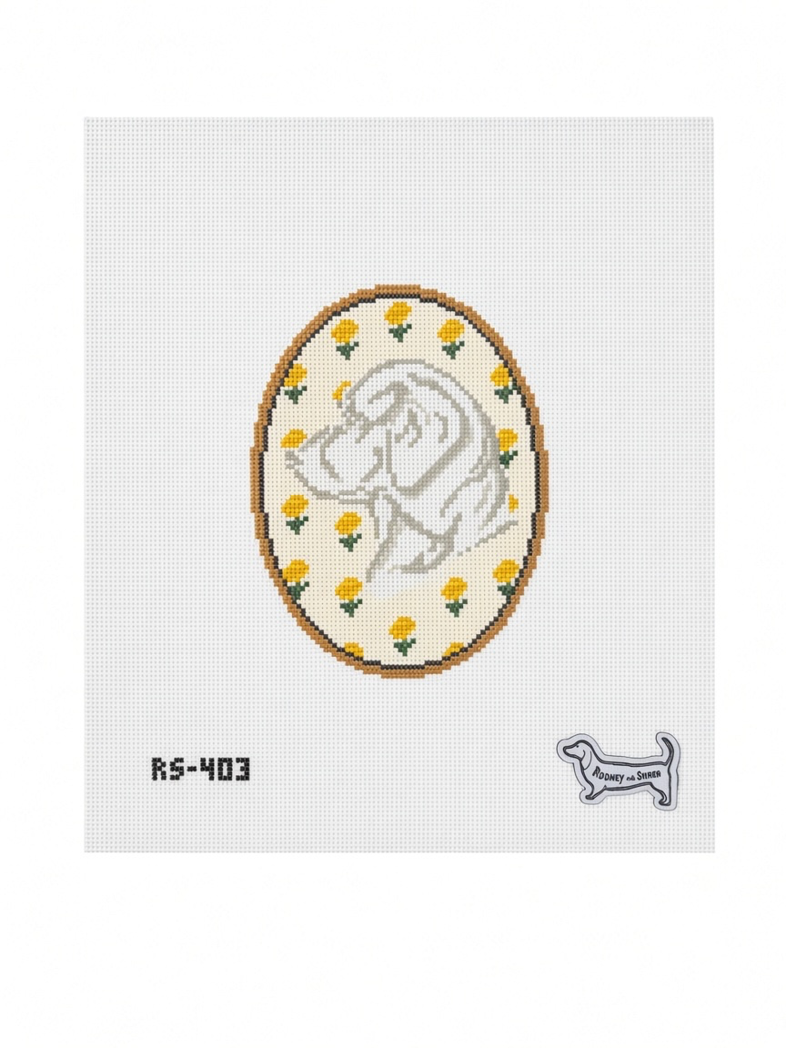 The Labrador Retriever Flower Cameo