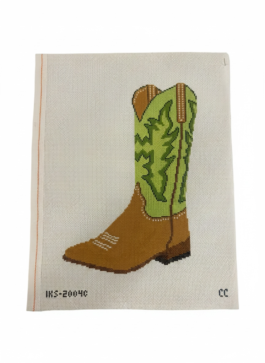 Large Cowboy Boot - Green