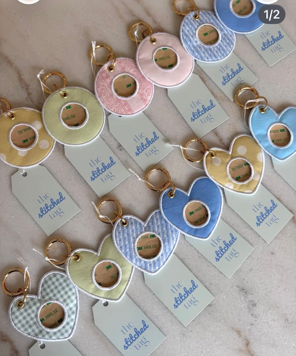 Heart and Circle Bag Tags