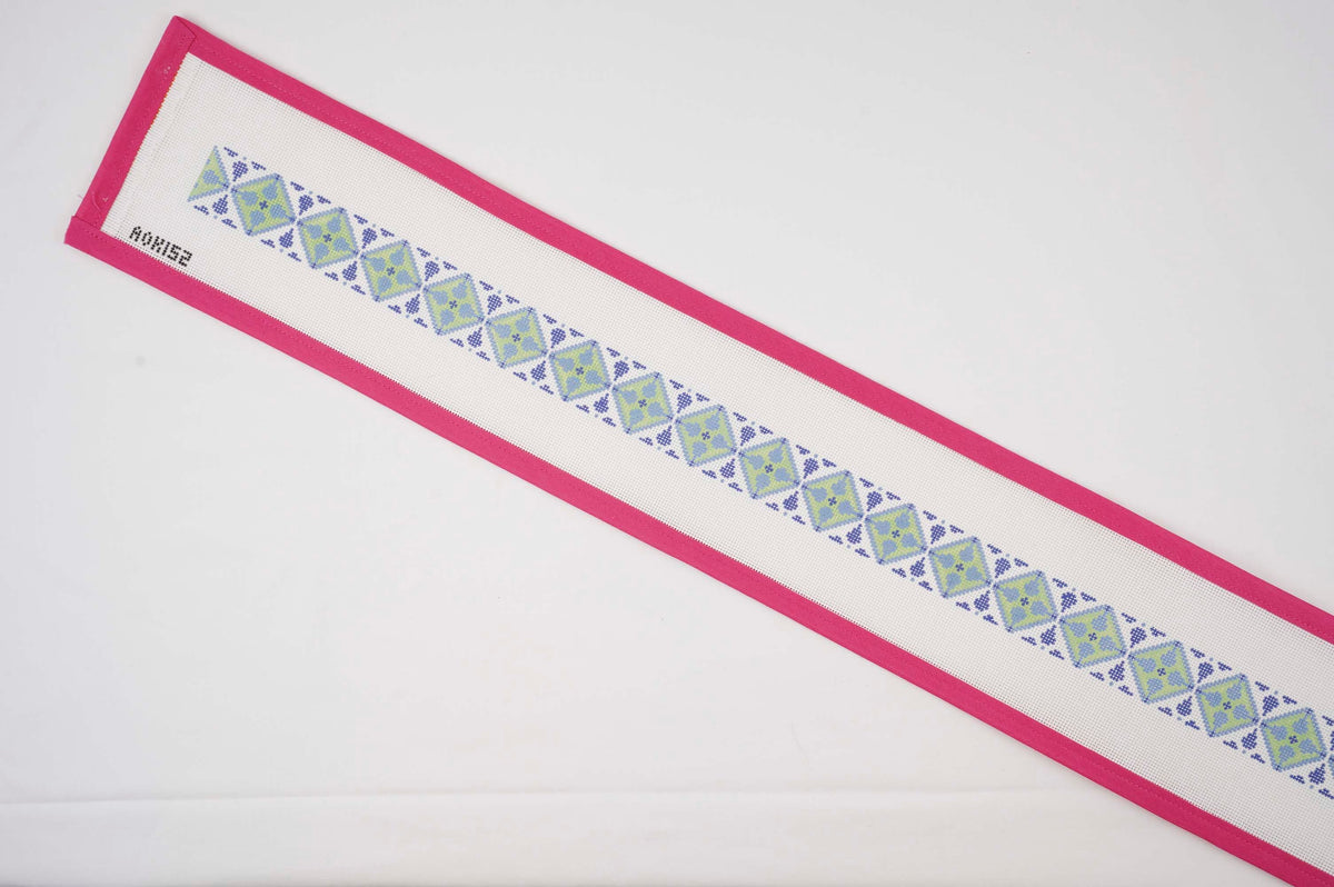 TRUNK - Geometric Belt - Blue and Green