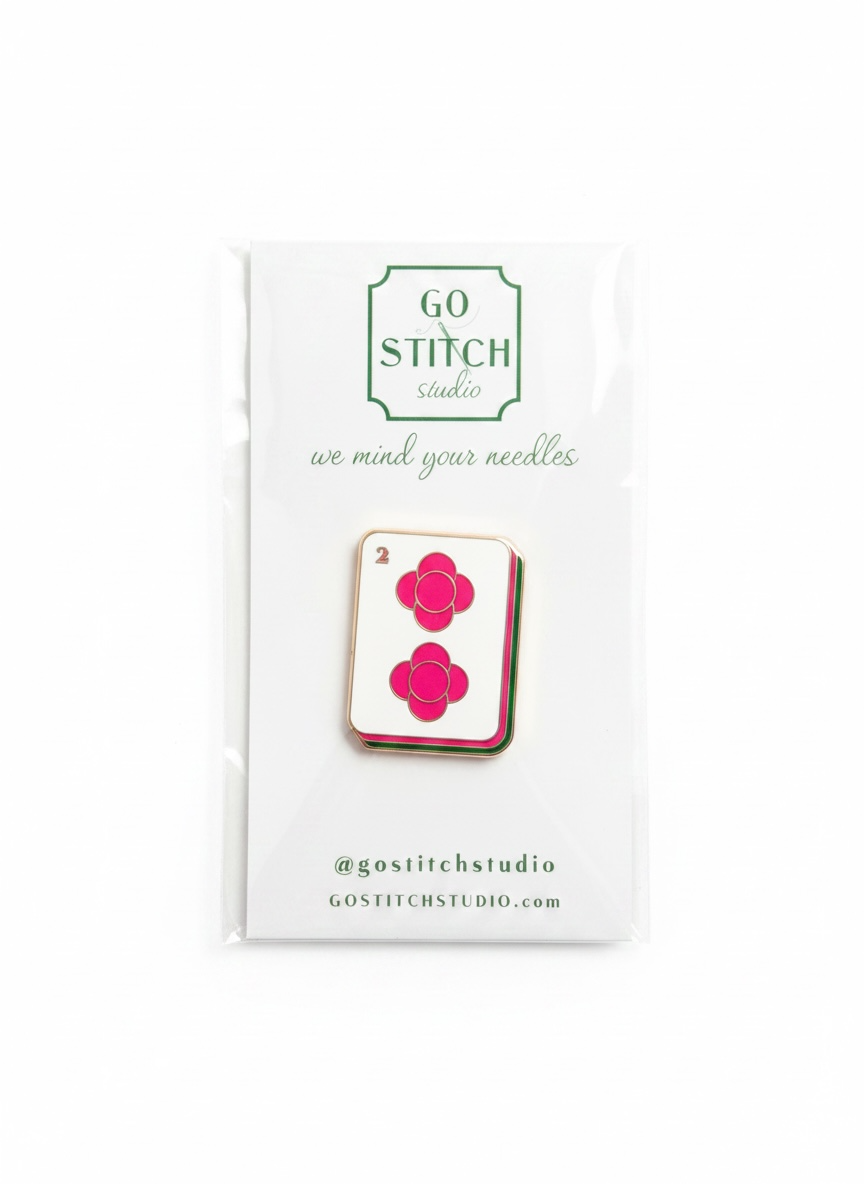 Needleminder Two Dot Hot Pink Mahjong Tile