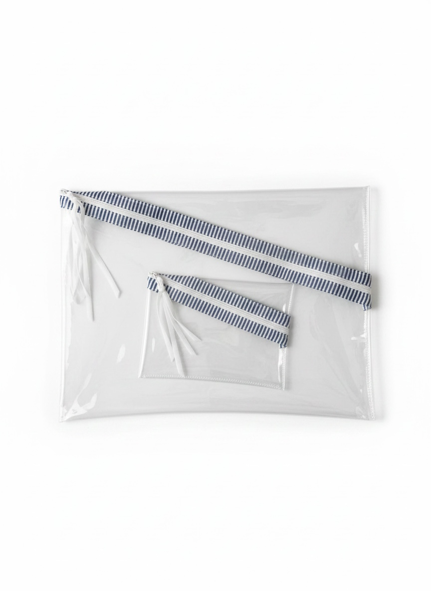 Custom - Set of Two Vinyl Project Bags - Stripes