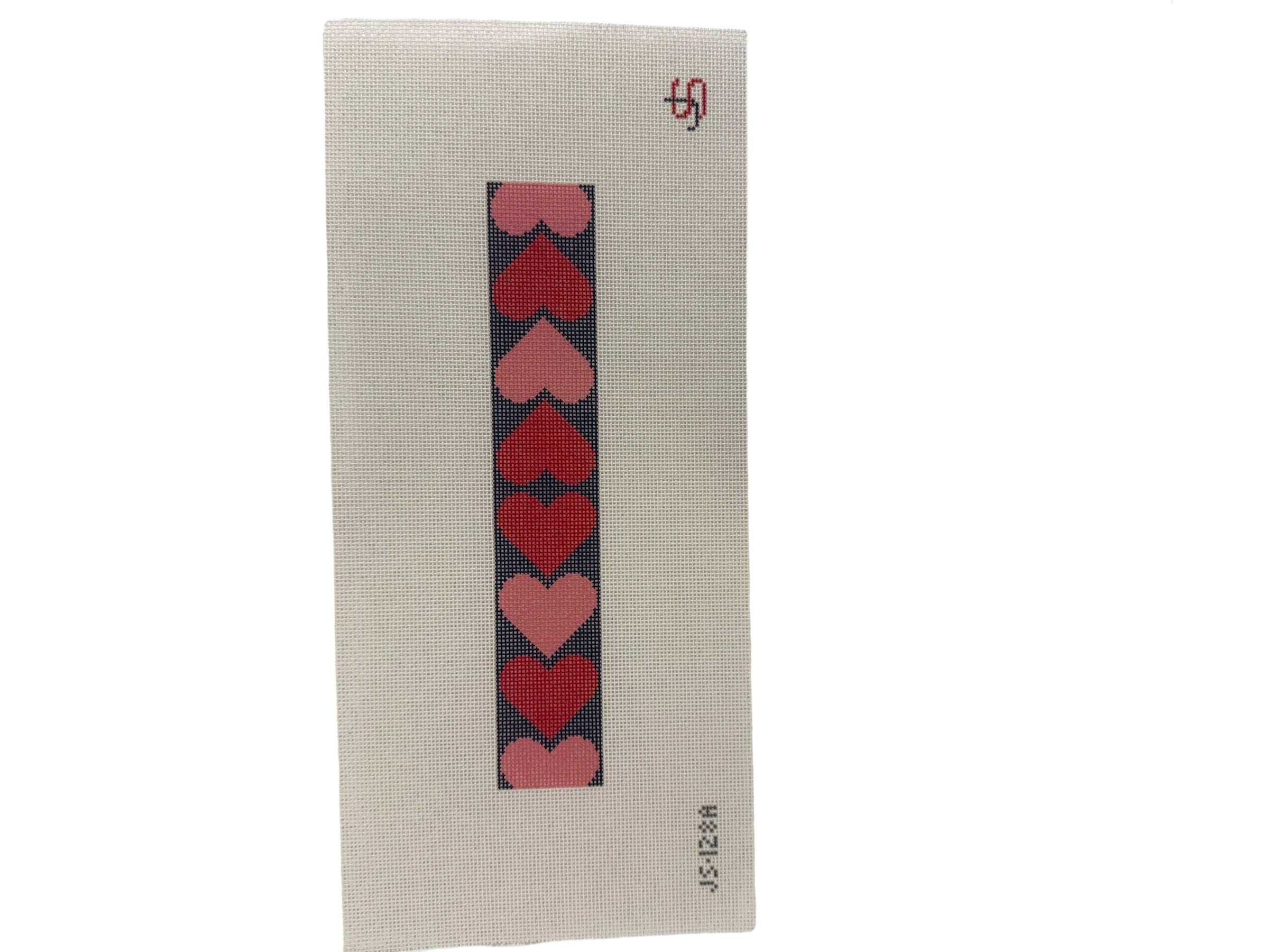 Hearts Key Fob - Pink Red Blue