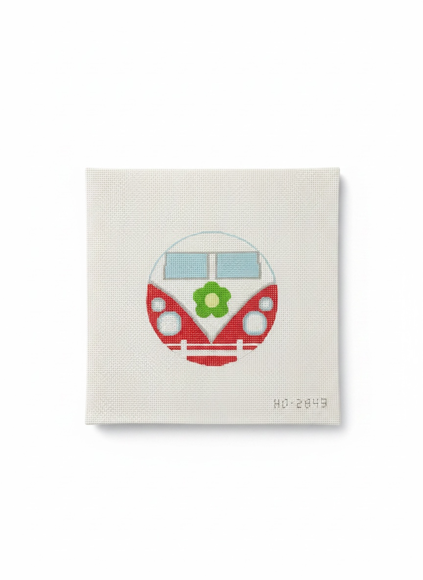 Vintage Red Bus Ornament