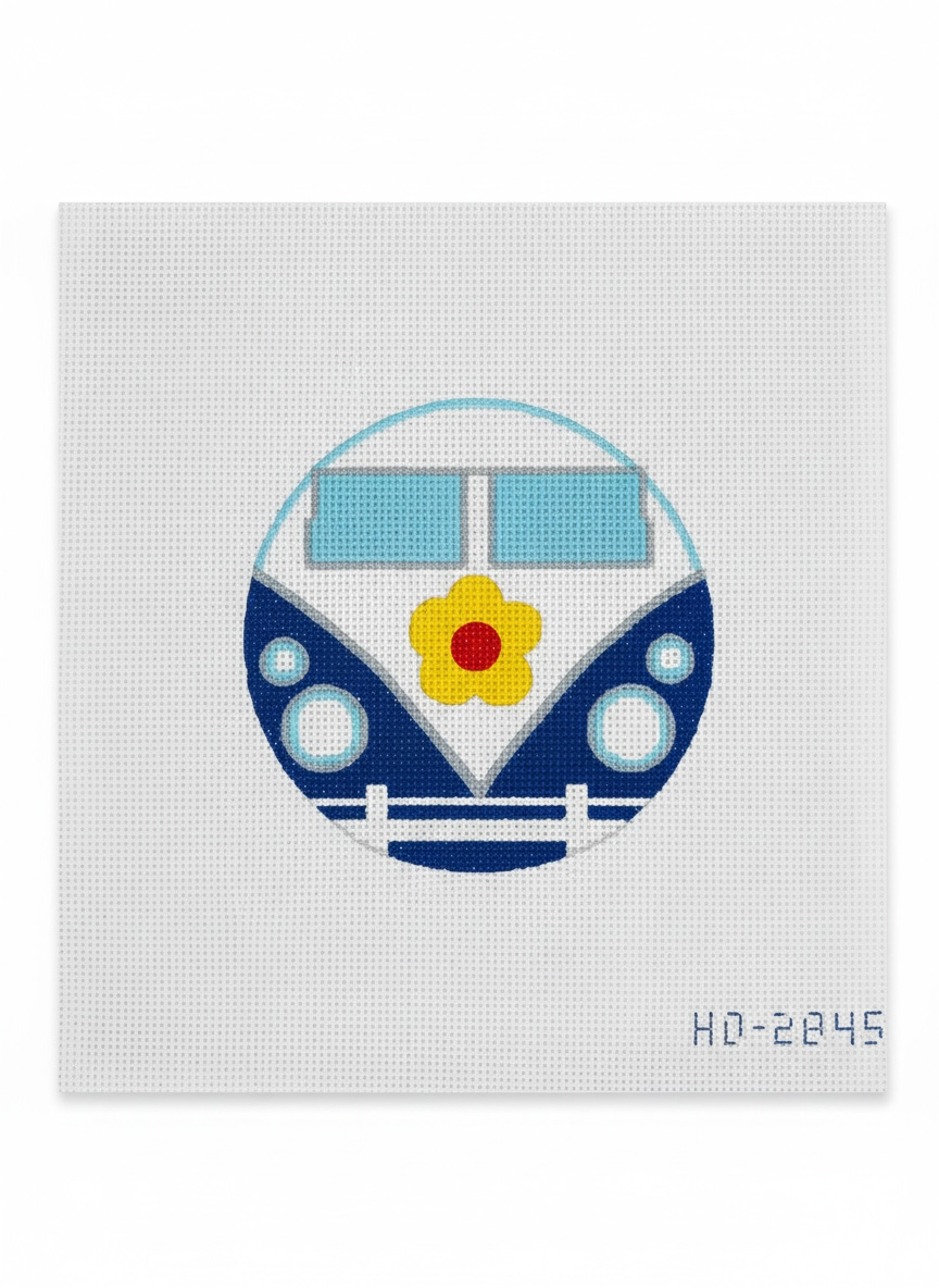 Vintage Blue Bus Ornament