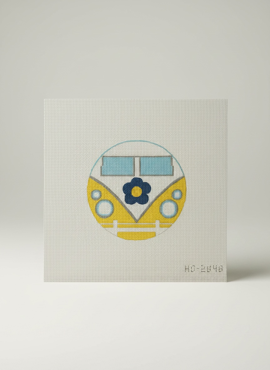 Vintage Yellow Bus Ornament