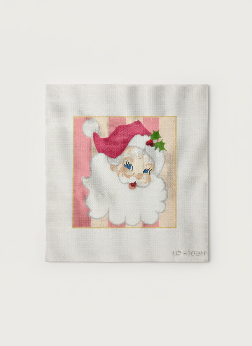 Pink Stripe Santa