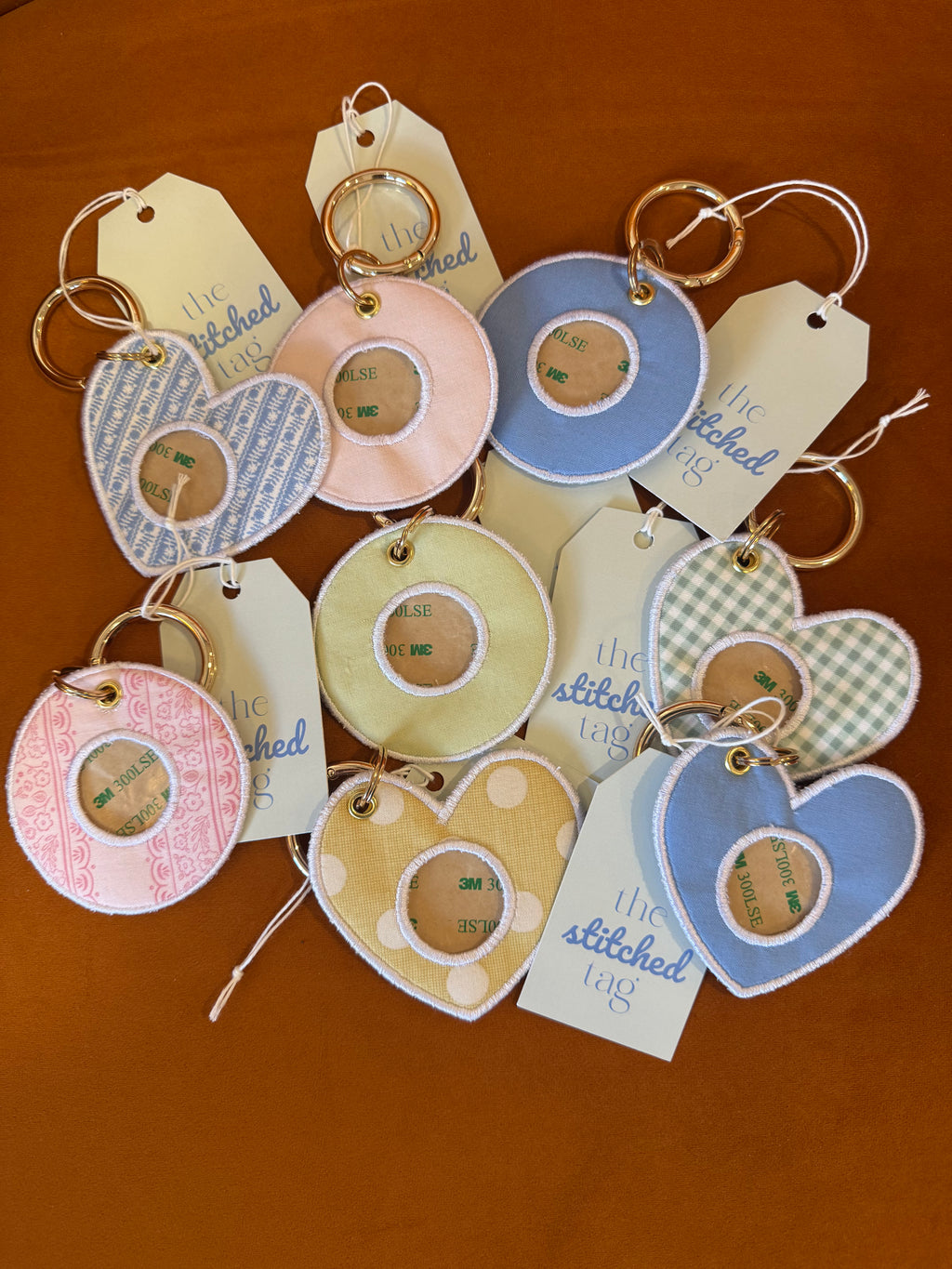 Heart and Circle Bag Tags