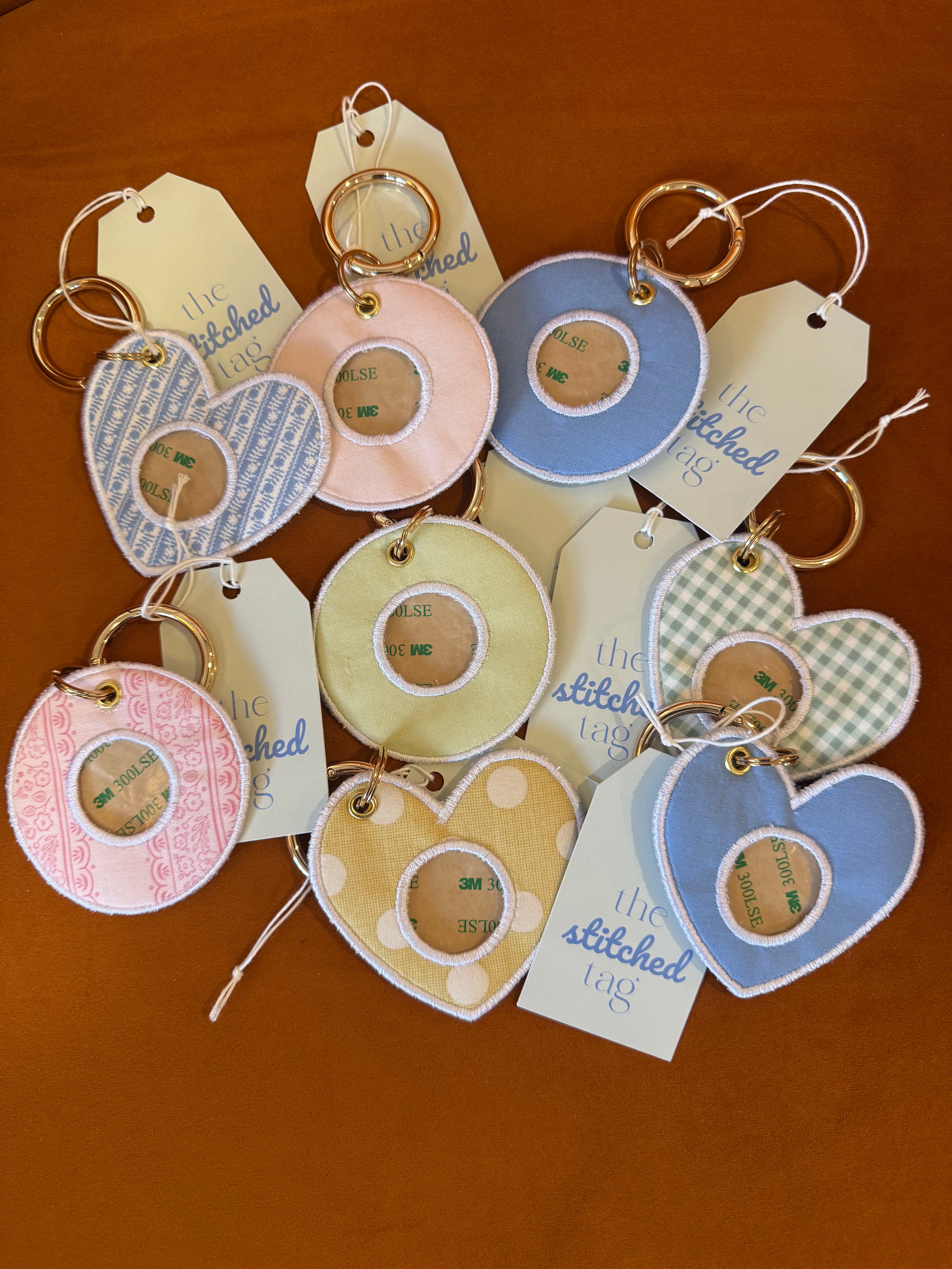 Heart and Circle Bag Tags