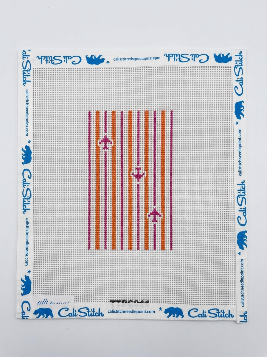 Airplanes with Pink & Orange Stripes - Passport Cover