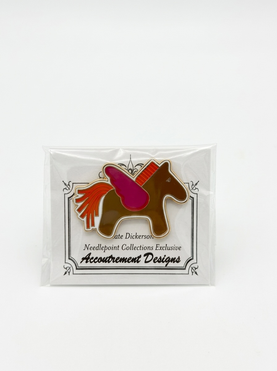 Hermes Pegasus - Brown w/Orange and Magenta Needle minder