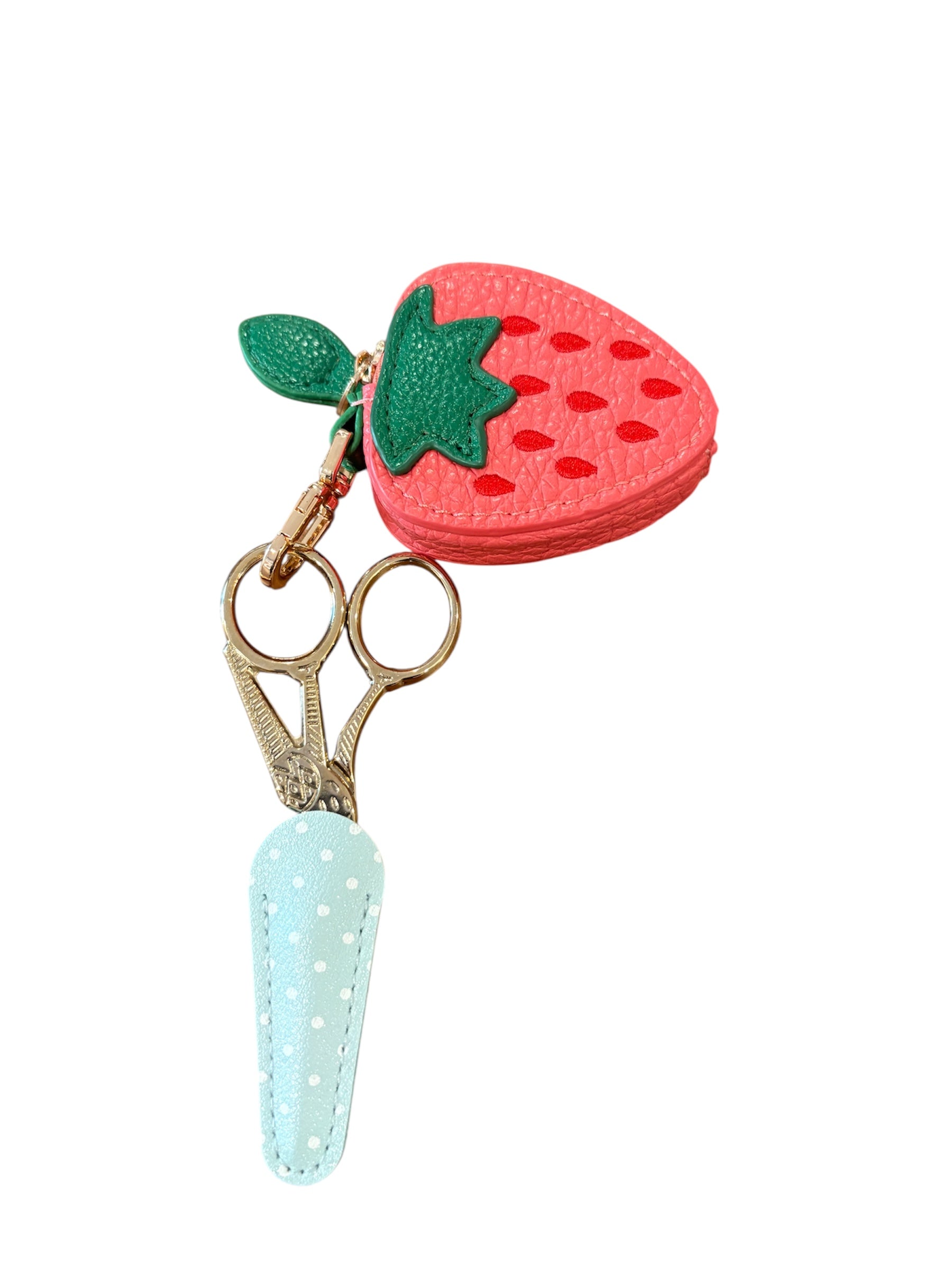 4.5 Inch Stork Scissors with Cover and Strawberry pouch
