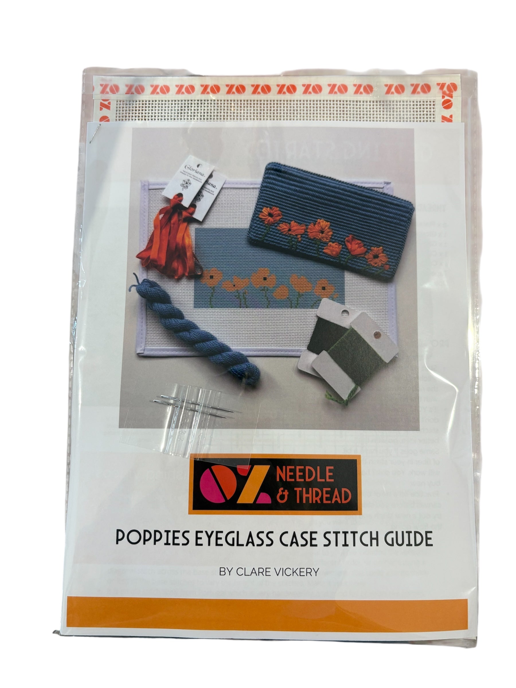 Poppies Eyeglass Case and Stitch Guide