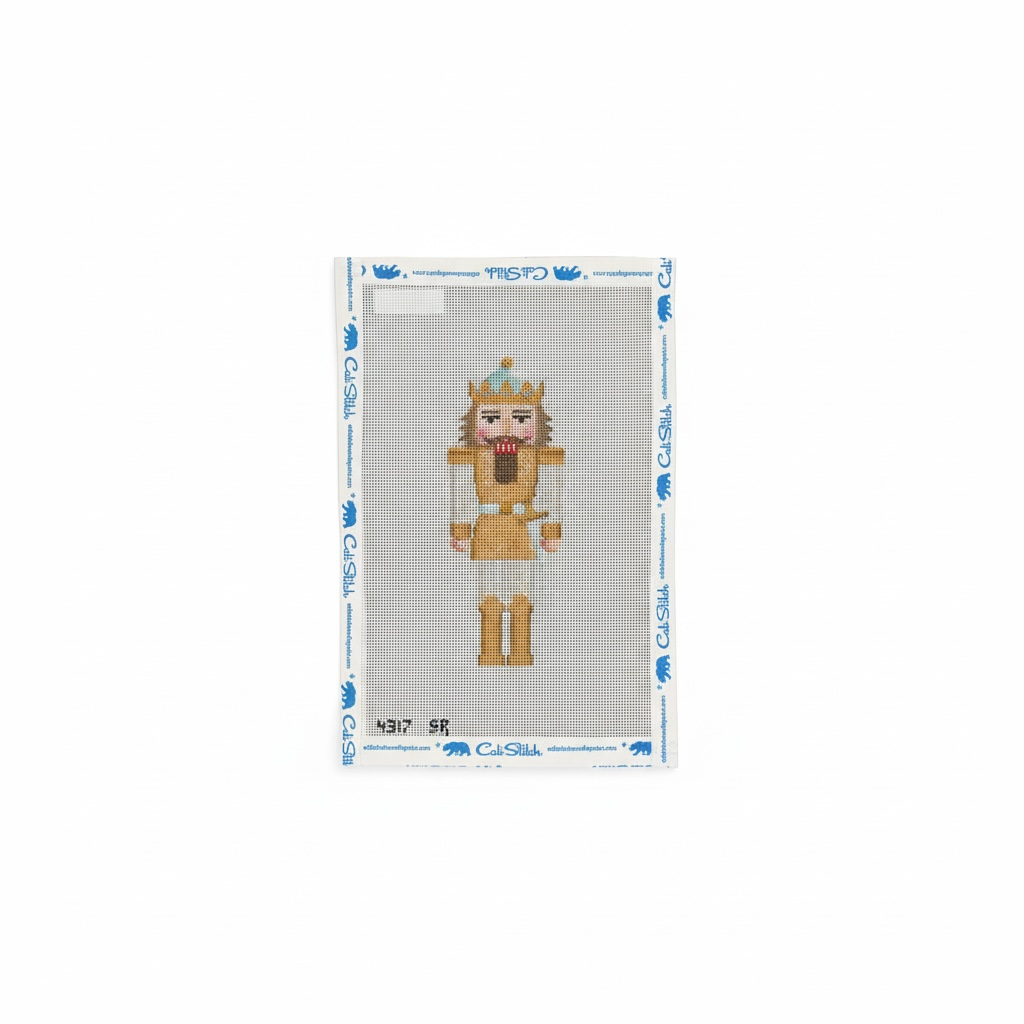 Gold/brown needlepoint nutcracker canvas