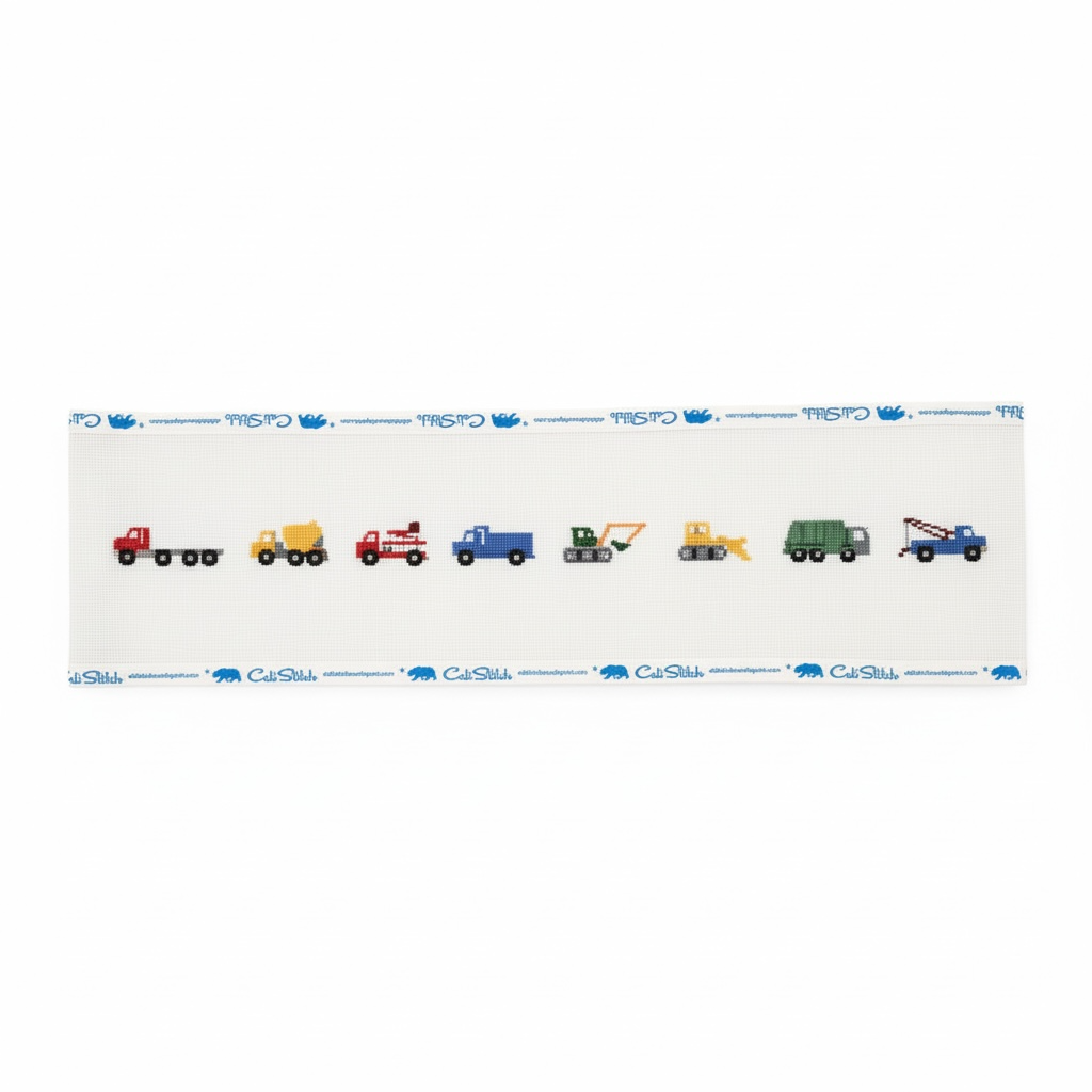 Set of toy construction vehicles belt canvas