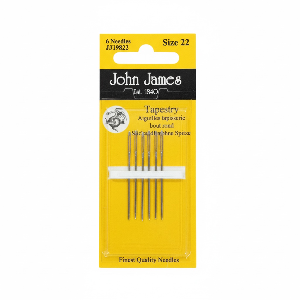 Pack of John James tapestry needles with yellow packaging 
