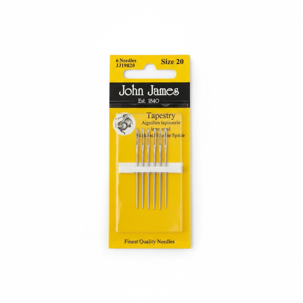 Pack of John James tapestry needles with yellow packaging 