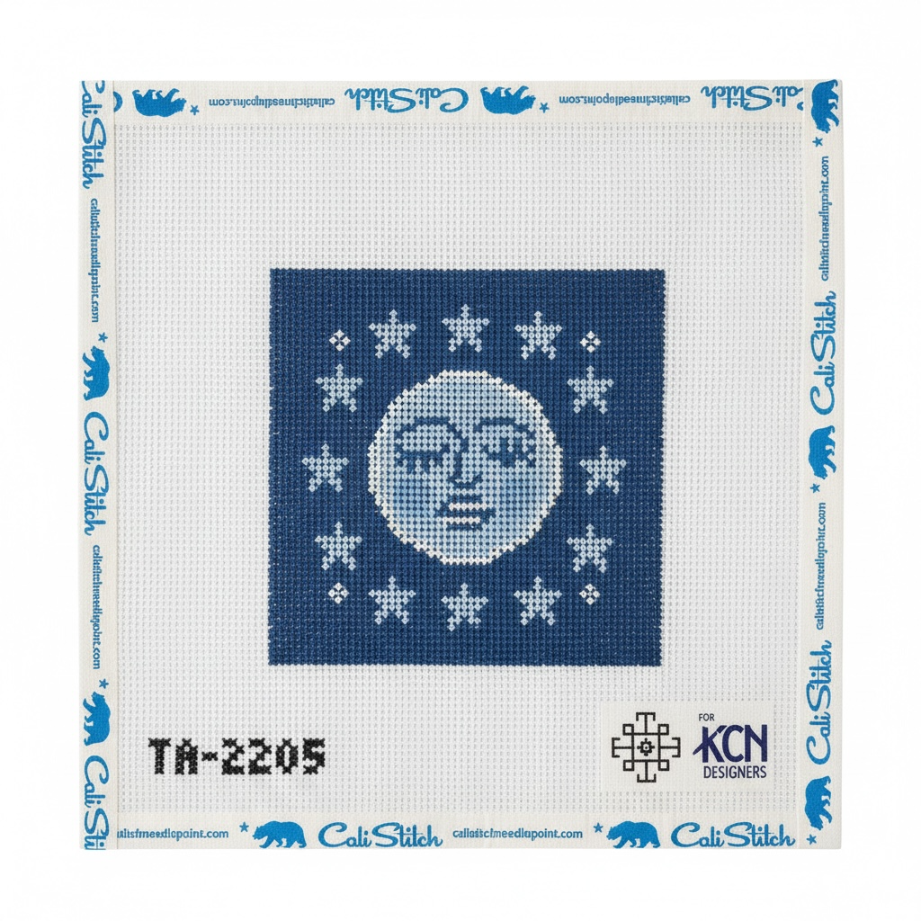 Moon Navy Square Canvas