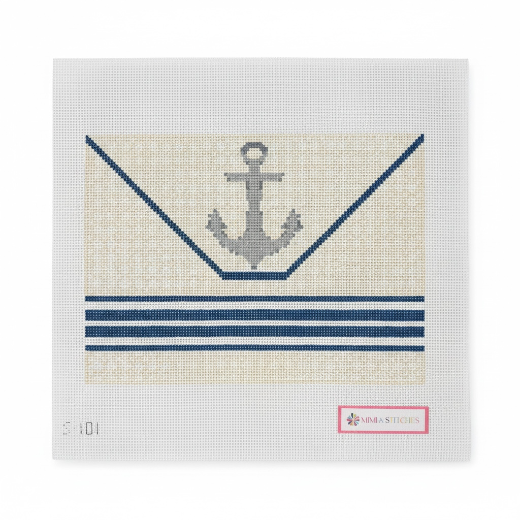 Anchor on Rafia Clutch