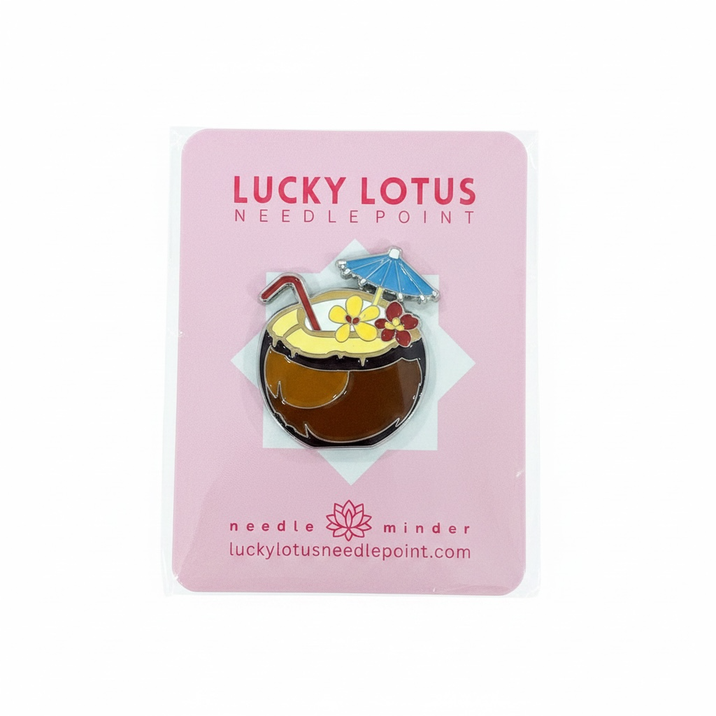 Brown Coconut Drink Needle Minder