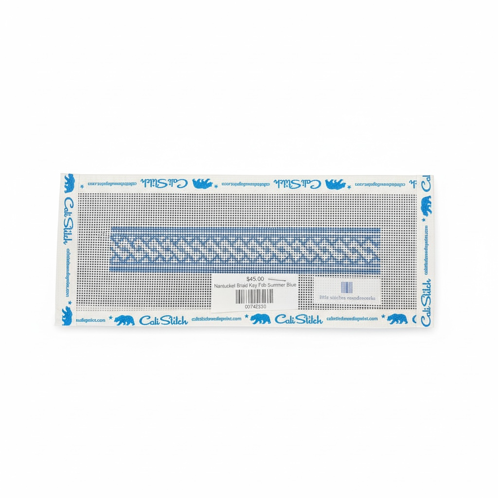 Nantucket Braid Key Fob Summer Blue