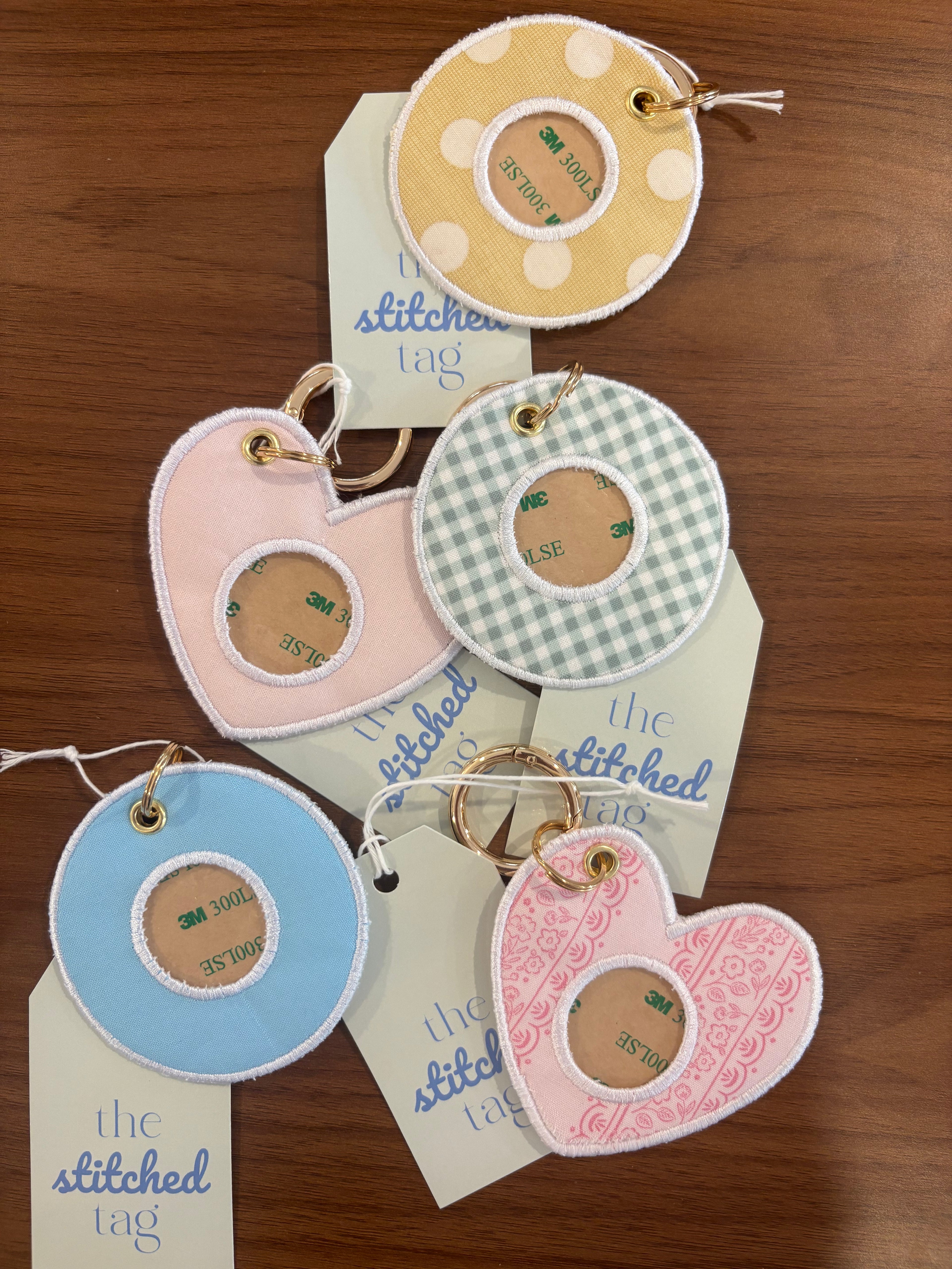 Heart and Circle Bag Tags