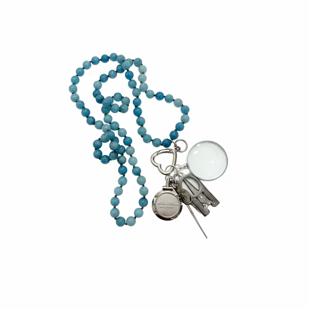 Baby Blue Jade Chatelaine