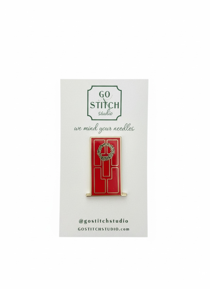Red Door Wreath Needleminder
