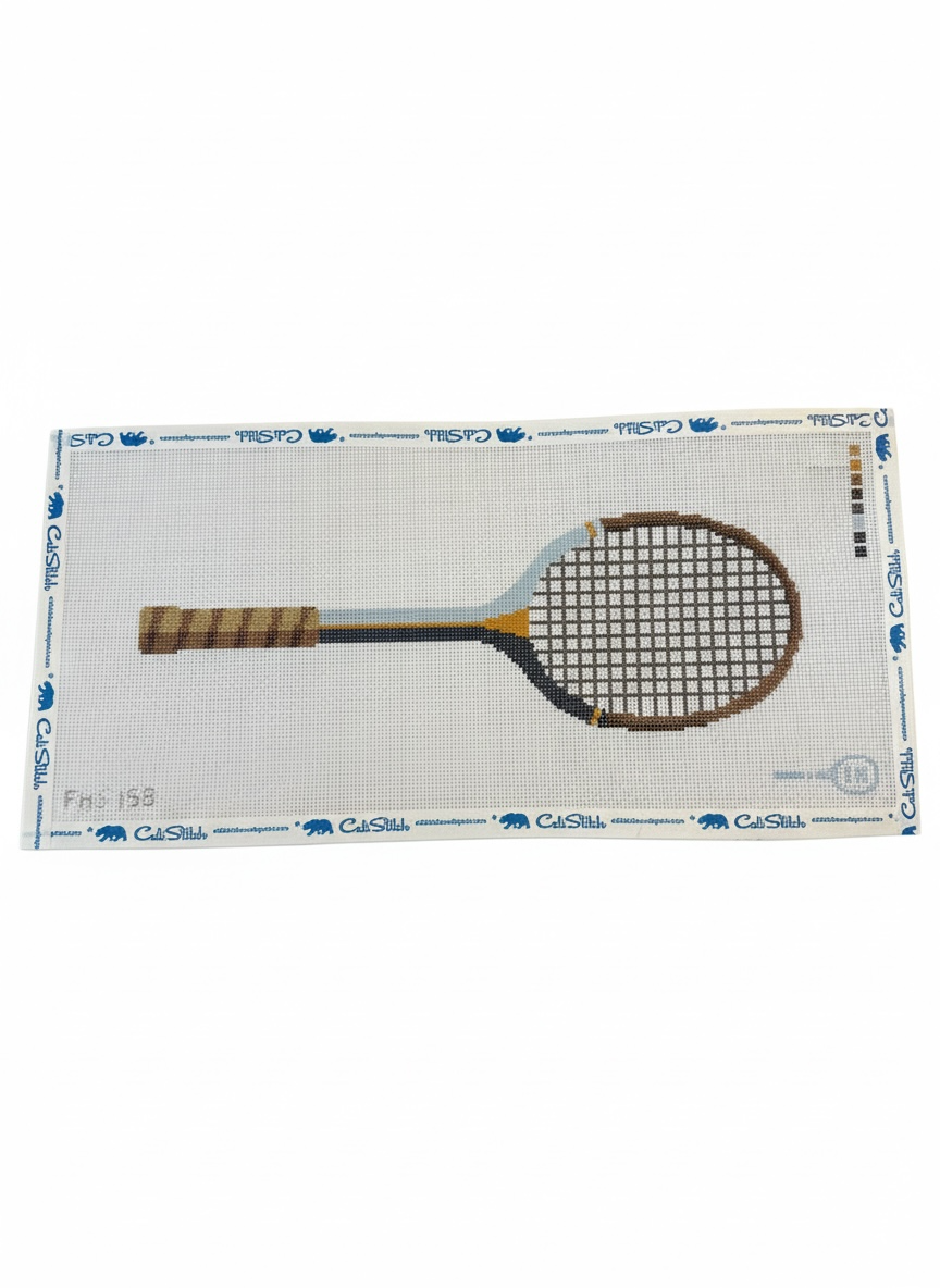 Pillow Size Vintage Racket - Navy
