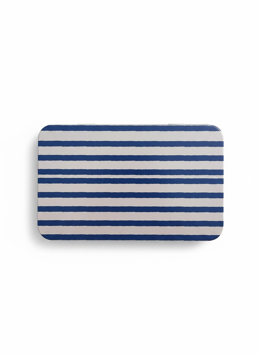 Le Stitch Trinket Striped Tin - Blue