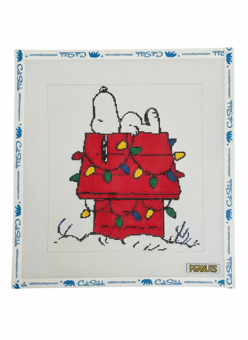 Peanuts "A Charlie Brown Christmas" - Snoopy on Lit Doghouse Canvas