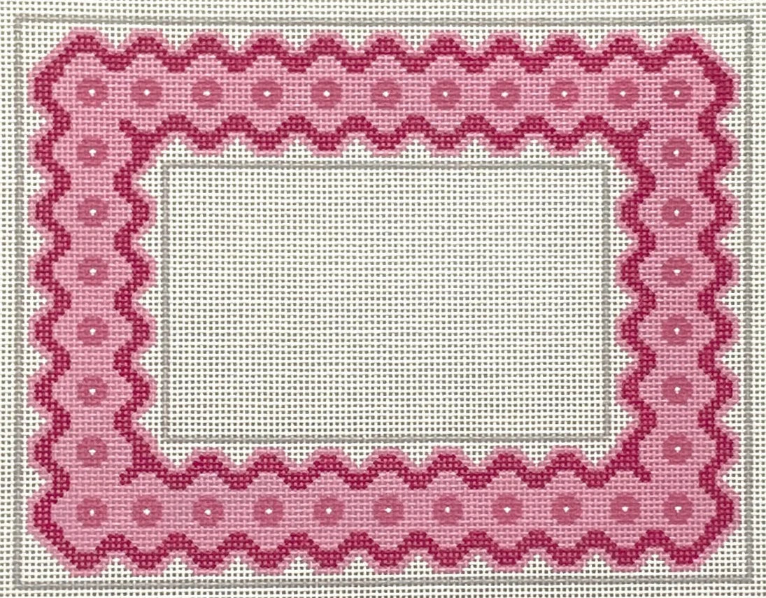 TRUNK -Ric Rack Picture Frame Pink , 5 x 7