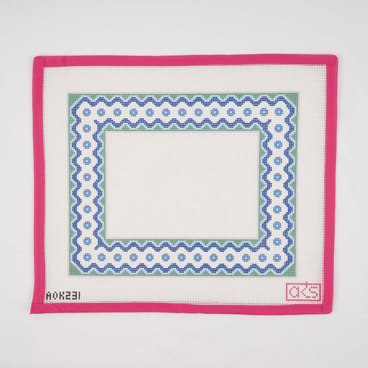 TRUNK -Ric Rack Picture Frame Blue and Green, 5 x 7