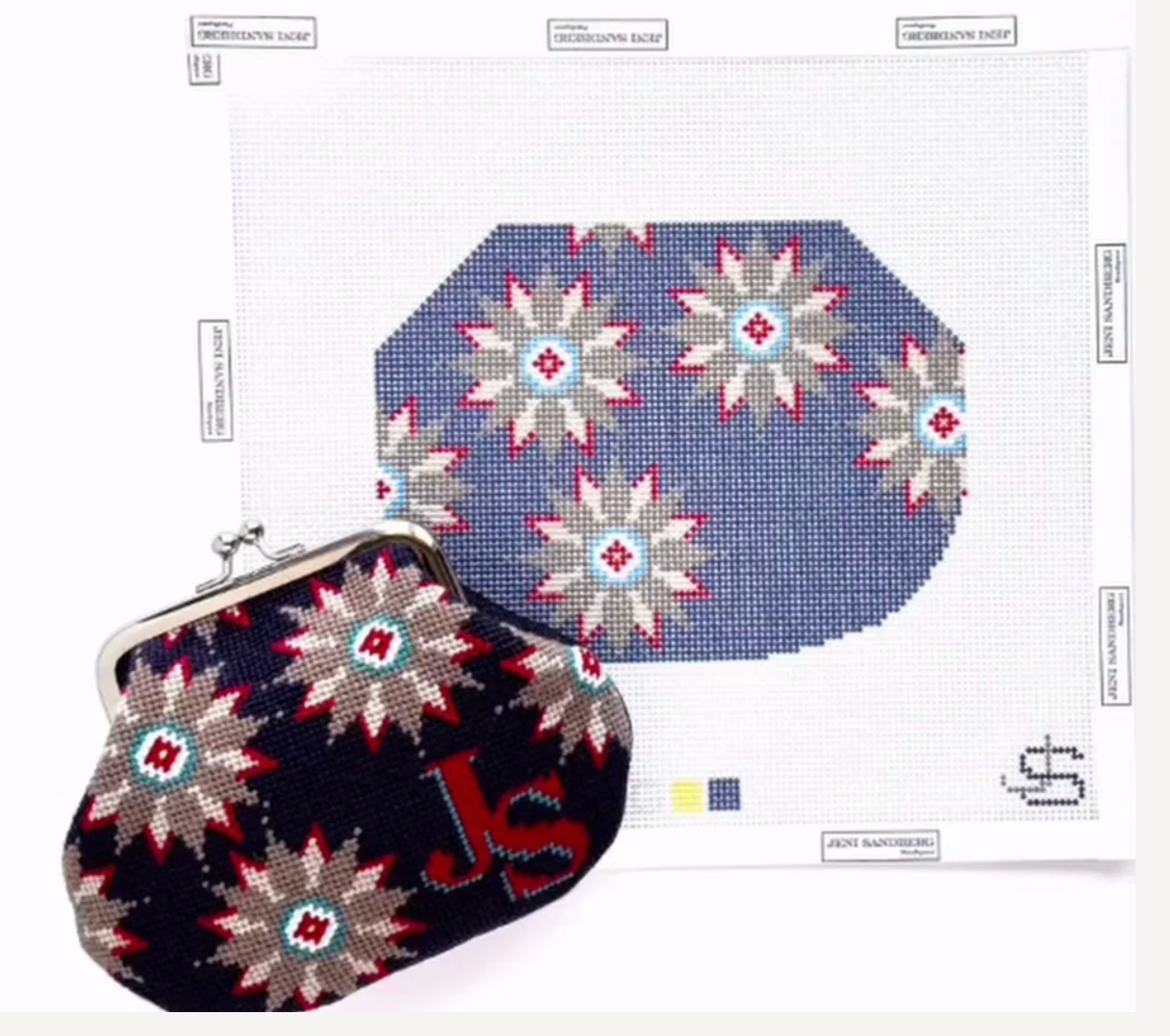 Star Kiss Lock Bag - Red-Blue-Brown