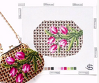 Tulips on Cane Kiss Lock Bag