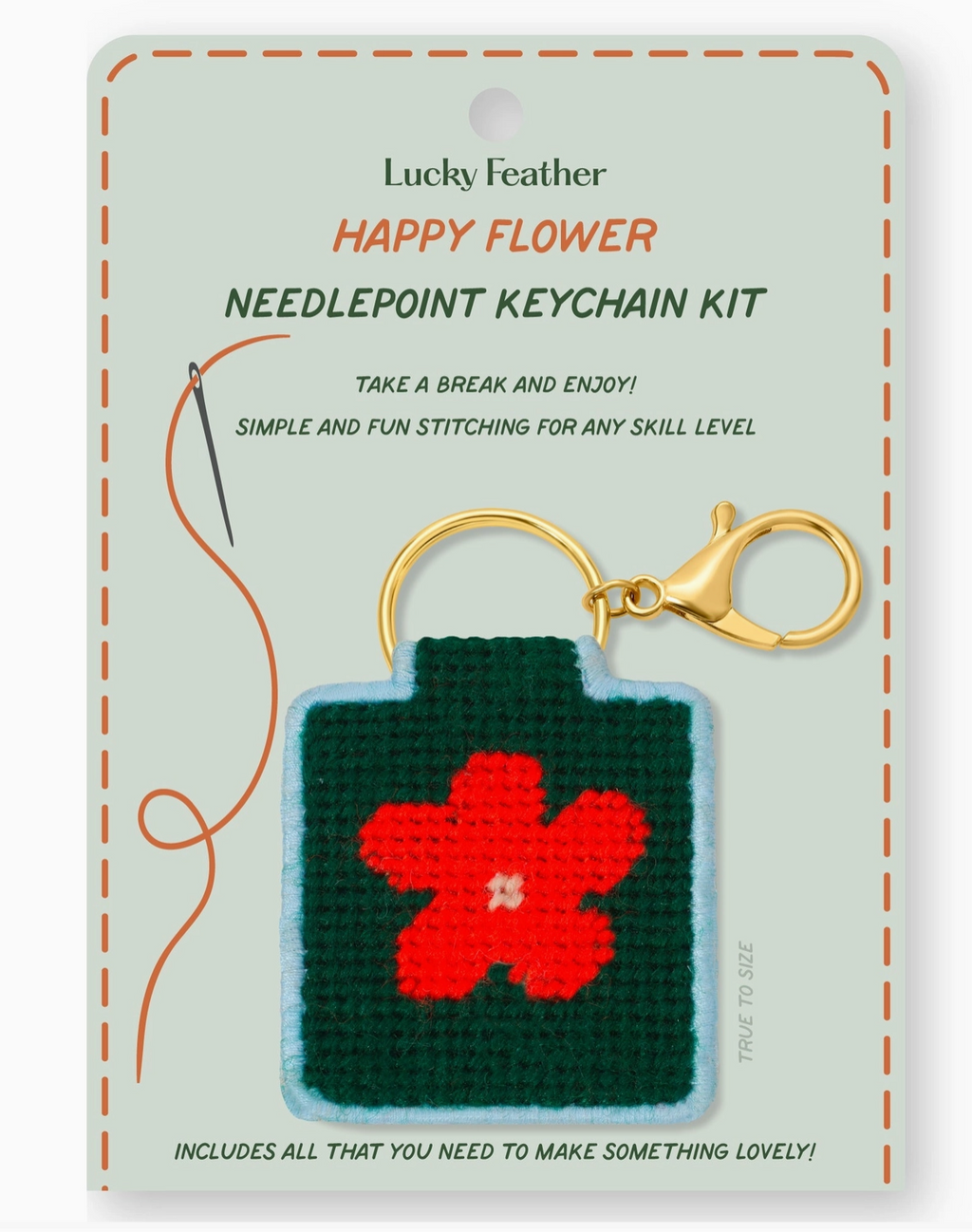 Beginner Needlepoint Keychain Kits